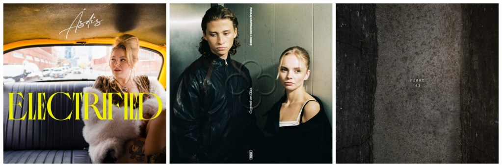 Artwork for &Aacute;SD&Iacute;S's single 'Electrified' featuring a woman in a yellow taxi, showcasing vibrant and energetic visuals.